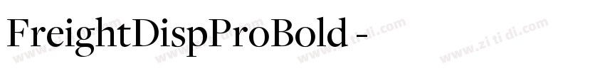 FreightDispProBold 字体转换